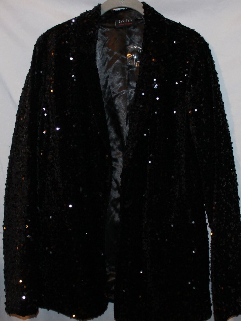 Joan Rivers Red Carpet Velvet Sequin Blazer